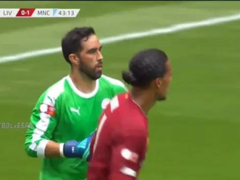 El registro de Claudio Bravo en la Community Shield: dos atajadas y un palo ante Liverpool