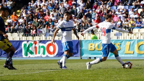 ¡Chapita nomás! José Pedro Fuenzalida abre el marcador ante la U. de Concepción (Foto: Agencia Uno)