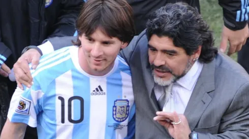 Diego y Lio años atrás en Argentina.