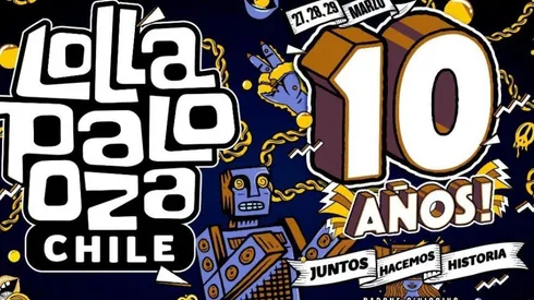 El afiche oficial de los 20 años de Lollapalooza.