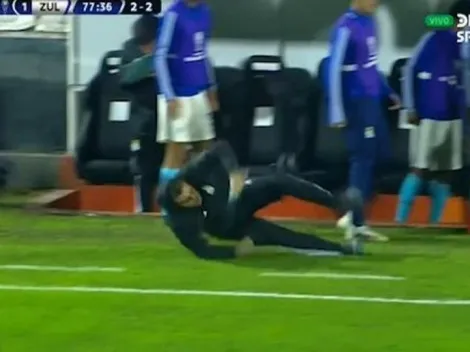 ¡Video Loco! Claudio Vivas protagoniza blooper al festejar gol de Sporting Cristal