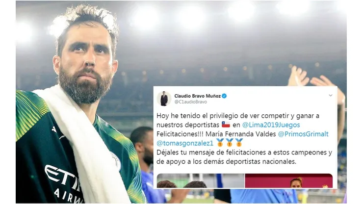 Claudio Bravo felicita a los ganadores del Panamericano
