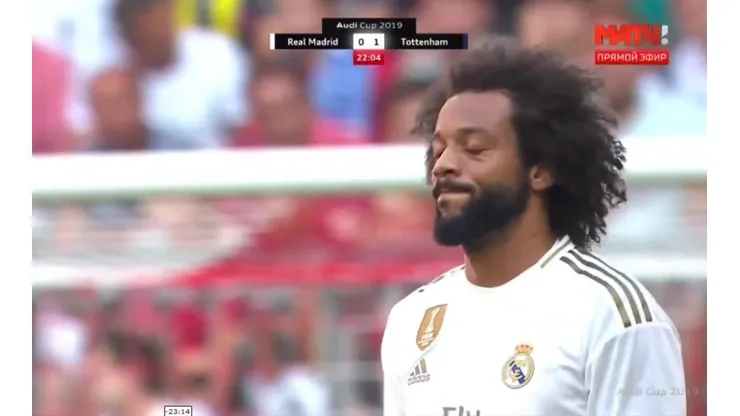 Marcelo tuvo un desafortunado protagonismo en el gol de Tottenham
