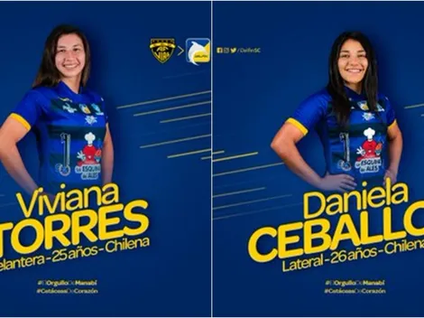 Dos futbolistas chilenas son presentadas en el Delfín de Ecuador