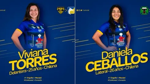 Futbolistas chilenas llegan a Delfín SC