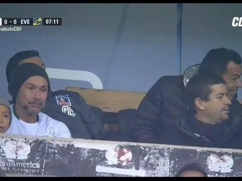 Chino Ríos acompaña a Colo Colo en el estadio Monumental