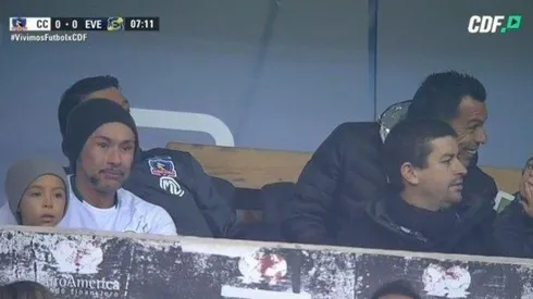 Chino Ríos acompaña a Colo Colo en el estadio Monumental