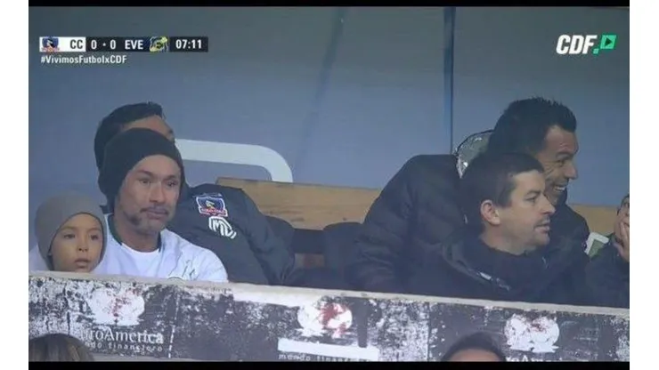 Chino Ríos acompaña a Colo Colo en el estadio Monumental