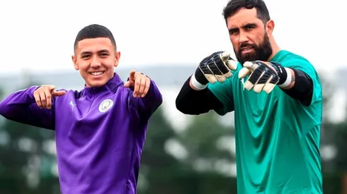 Claudio Bravo en su regreso a los trabajos con manchester City