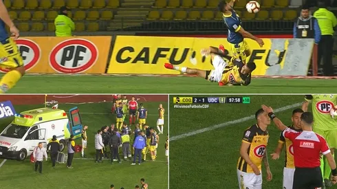 La imagen que muestra el tobillo pie derecho de Luis Riveros alcanzado por la humanidad de Sebastián Cabrera