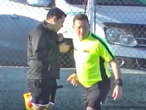 Árbitro no se aguanta y detiene partido para ir al baño
