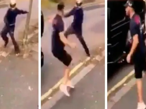 A los combos: Kolasinac salva a Özil de un "portonazo"