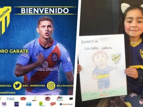 Barnechea presenta a su nuevo refuerzo con tierno dibujo