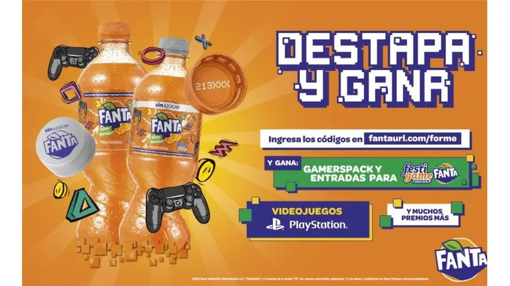 Con un código bajo las tapas de fanta, podrás ser parte de Festigame 2019