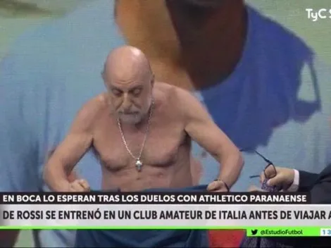 Pagani se desnuda y compara su físico con el de Daniele de Rossi