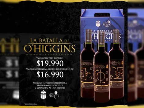 ¡Ojo celestes! O'Higgins vende su vino edición limitada