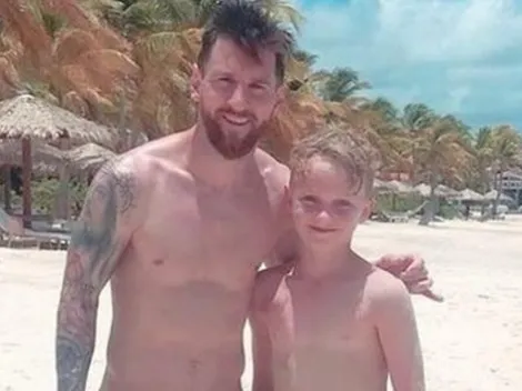 Messi juega una pichanga en playa del Caribe