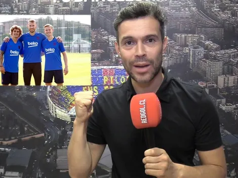 RedGol en la práctica del Barça: De Jong ya le pelea el puesto a Vidal