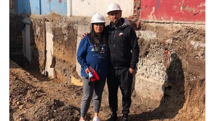 Arturo Vidal en terreno