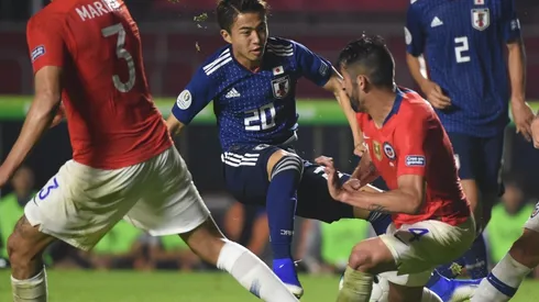 Abe debutó por Japón ante Chile en la Copa América