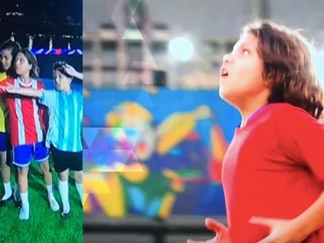 Niño de Chile por fin utilizó camiseta roja en ceremonia de Copa América