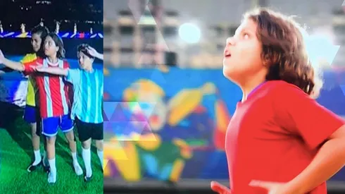 El niño de Chile por fin utilizó una camiseta completamente roja (Foto: Transmisión oficial)