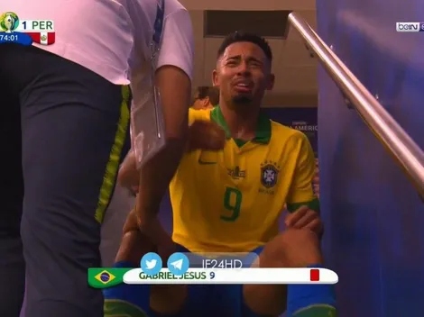Gabriel Jesús se pone a llorar tras una injusta expulsión en la final de Copa América