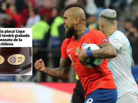 Vidal celebra aparición de placa del bicampeonato