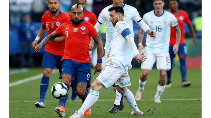 Messi ante Chile en Brasil 2019.