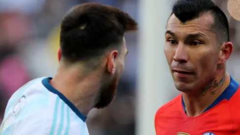 Gary Medel contra Messi.