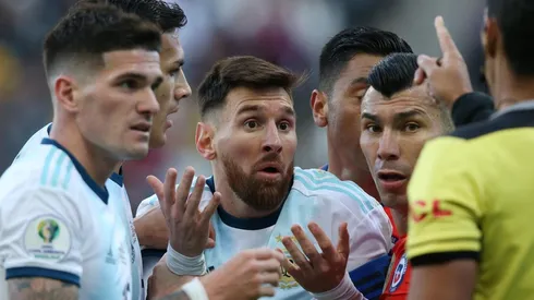 Lionel Messi fue echado frente a Chile.