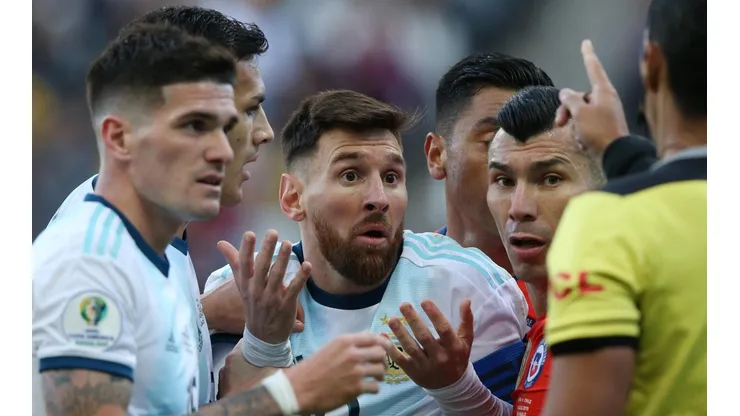 Lionel Messi fue echado frente a Chile.