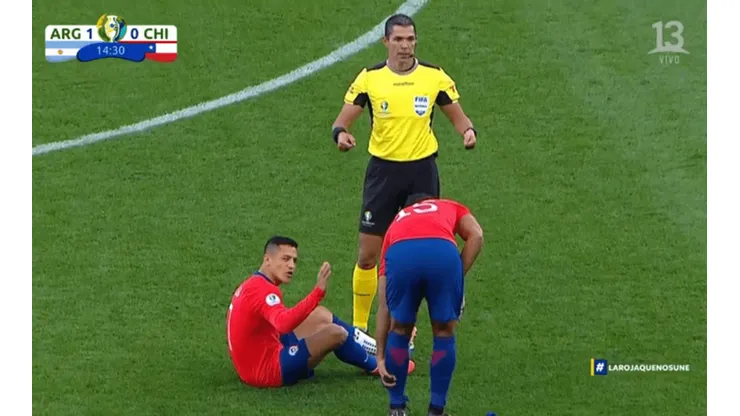 Alexis cuando se lesionó.