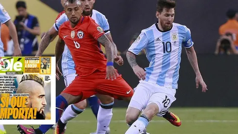 Vidal en la final de la Copa Centenario.