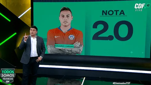 El momento en el que Tobi Vega recrimina a Eduardo Vargas.
