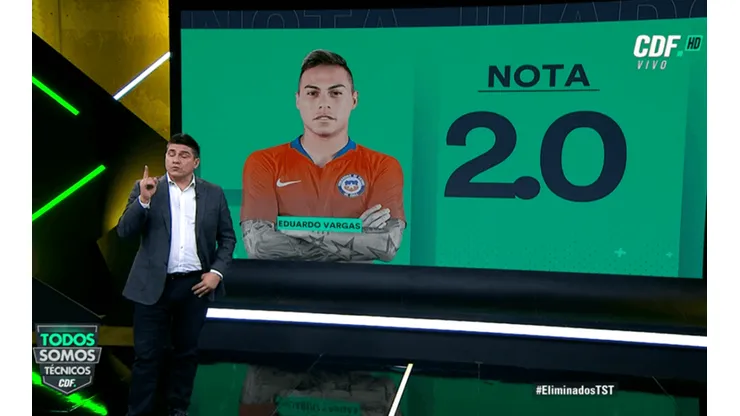El momento en el que Tobi Vega recrimina a Eduardo Vargas.