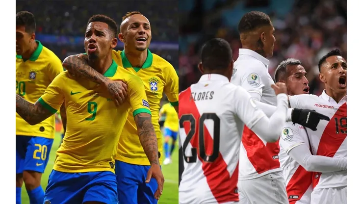 Brasil buscará volver a pasar por encima de Perú, equipo al que goleó 5-0 en fase de grupos (Fotos: Getty Images)