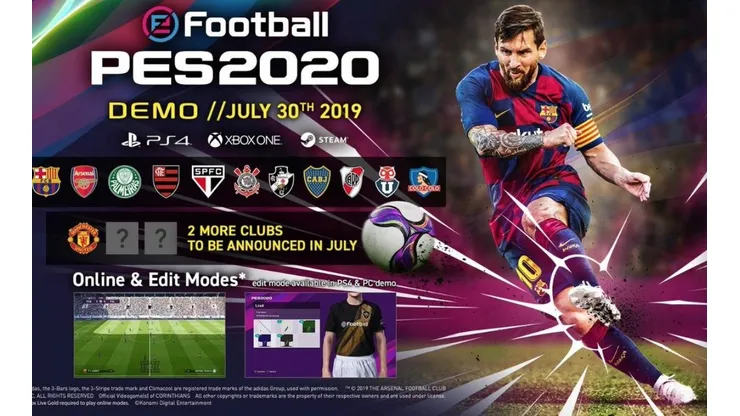 Manchester United se une a la demo de PES 2020