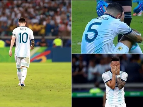 Messi sereno, Martínez y Paredes lloran desconsolados
