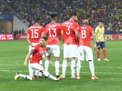 Crack: La notable táctica de Aránguiz en la barrera chilena ante Colombia