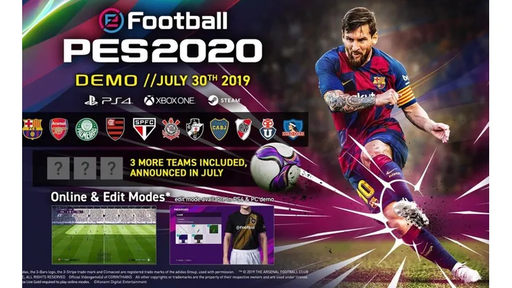 El Cacique y el Chuncho, protagonistas junto a Messi en el demo del PES 2020.