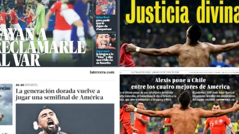 El VAR se llevó las portadas tras las clasificación de Chile a semifinales