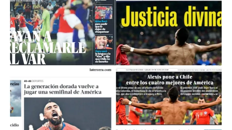 El VAR se llevó las portadas tras las clasificación de Chile a semifinales