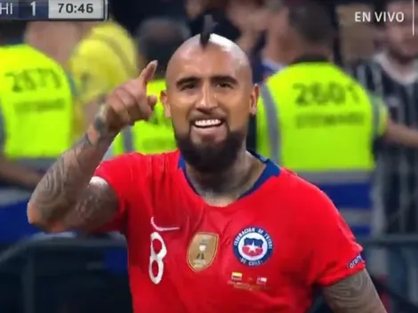 Vidal escribe el nombre de su novia colombiana tras anotar