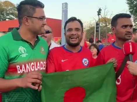 Tres hinchas llegan a ver a la selección chilena desde Bangladesh