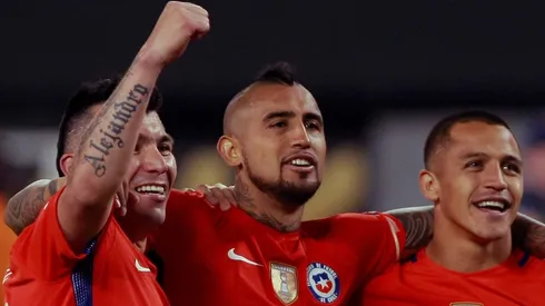Medel, Vidal y Sánchez cuando ganaron la Copa América Centenario