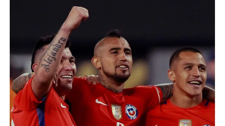 Medel, Vidal y Sánchez cuando ganaron la Copa América Centenario
