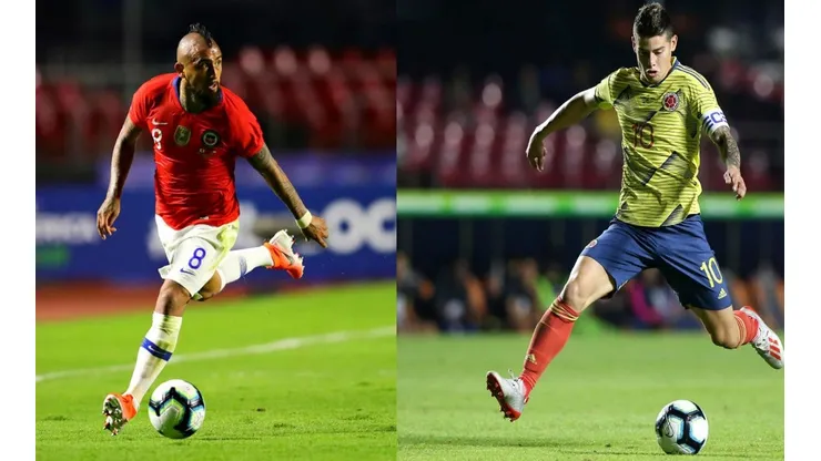 Chile y Colombia animarán el duelo más llamativo de los cuartos (Fotos: Getty Images)