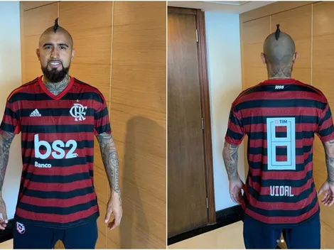 Flamengo le hace like a Vidal y le regala su legendaria camiseta