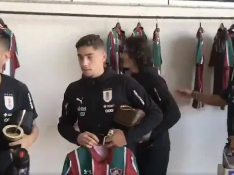 Fluminense regala su camiseta personalizada a Uruguay tras el triunfo ante Chile